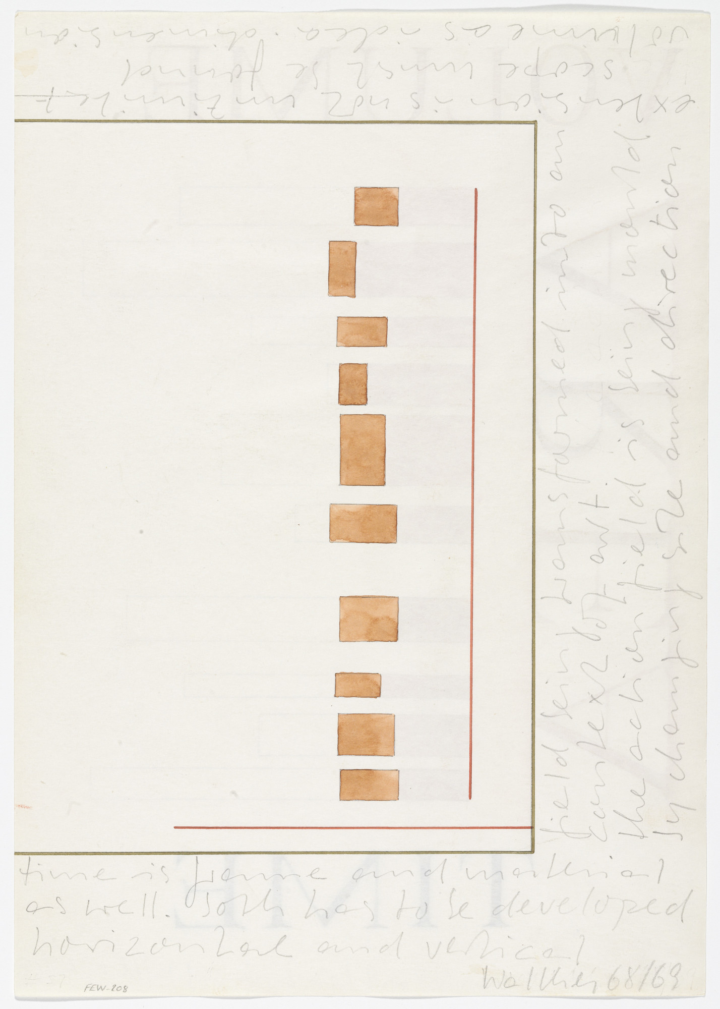 Franz Erhard Walther. Work Drawing: 10 x Place Distance Place