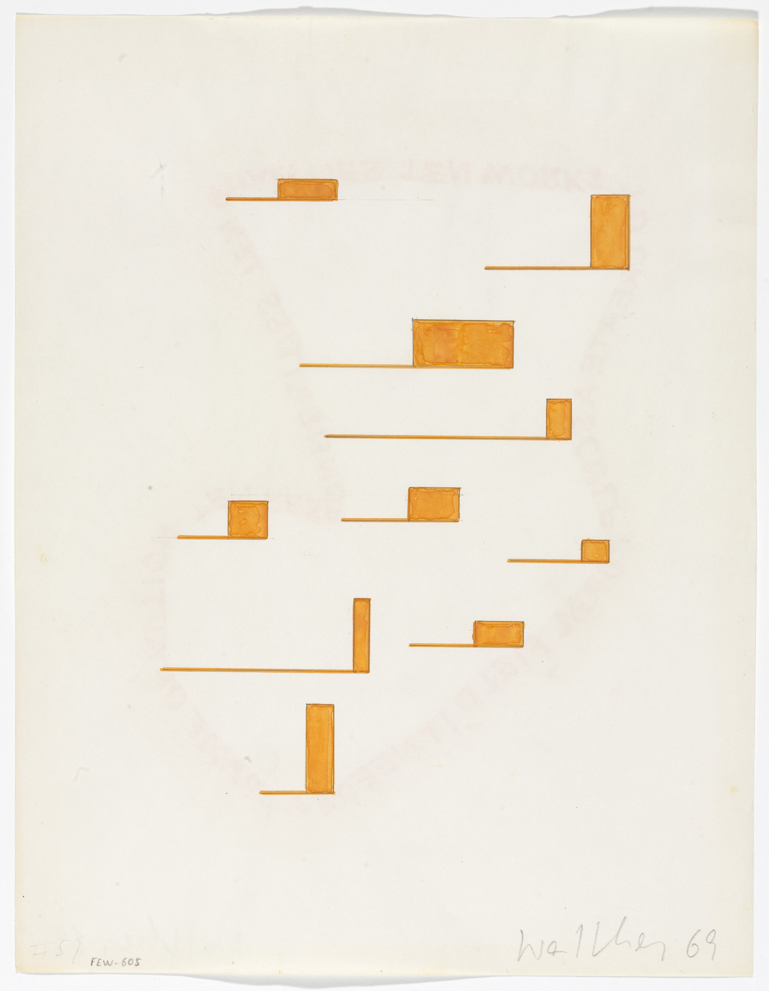 Franz Erhard Walther. Work Drawing: 10 x Place Distance Place