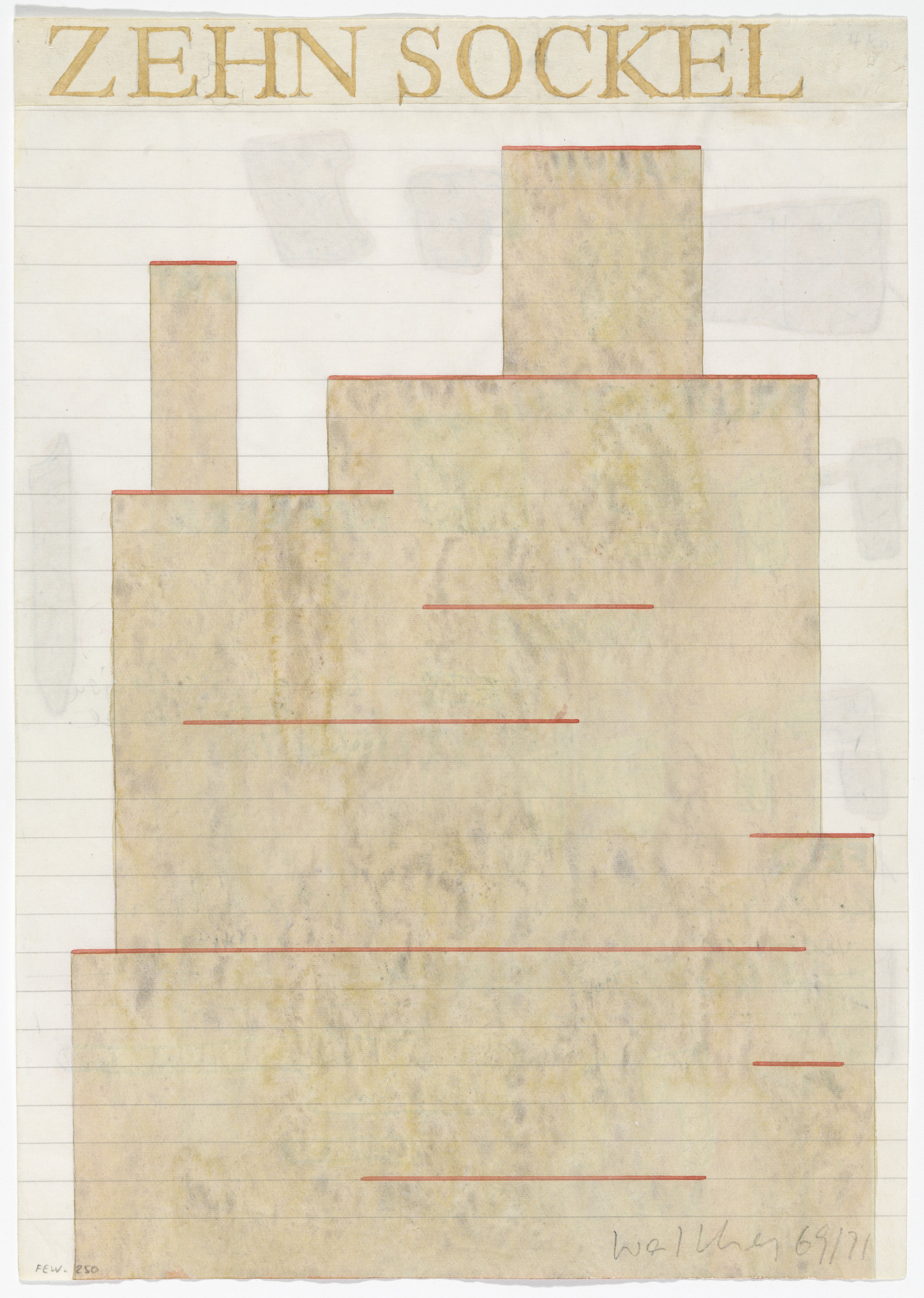 Franz Erhard Walther. Work Drawing: 10 x Place Distance Place