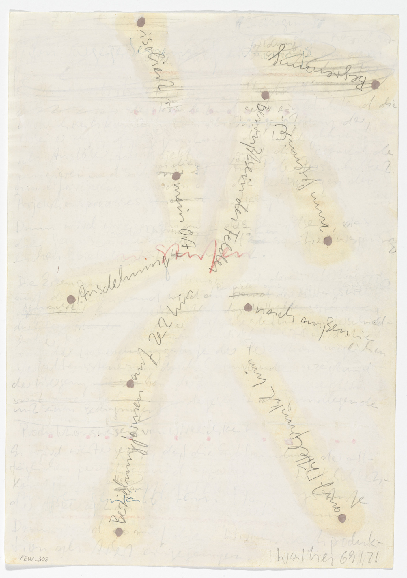 Franz Erhard Walther. Work Drawing: 10 x Place Distance Place