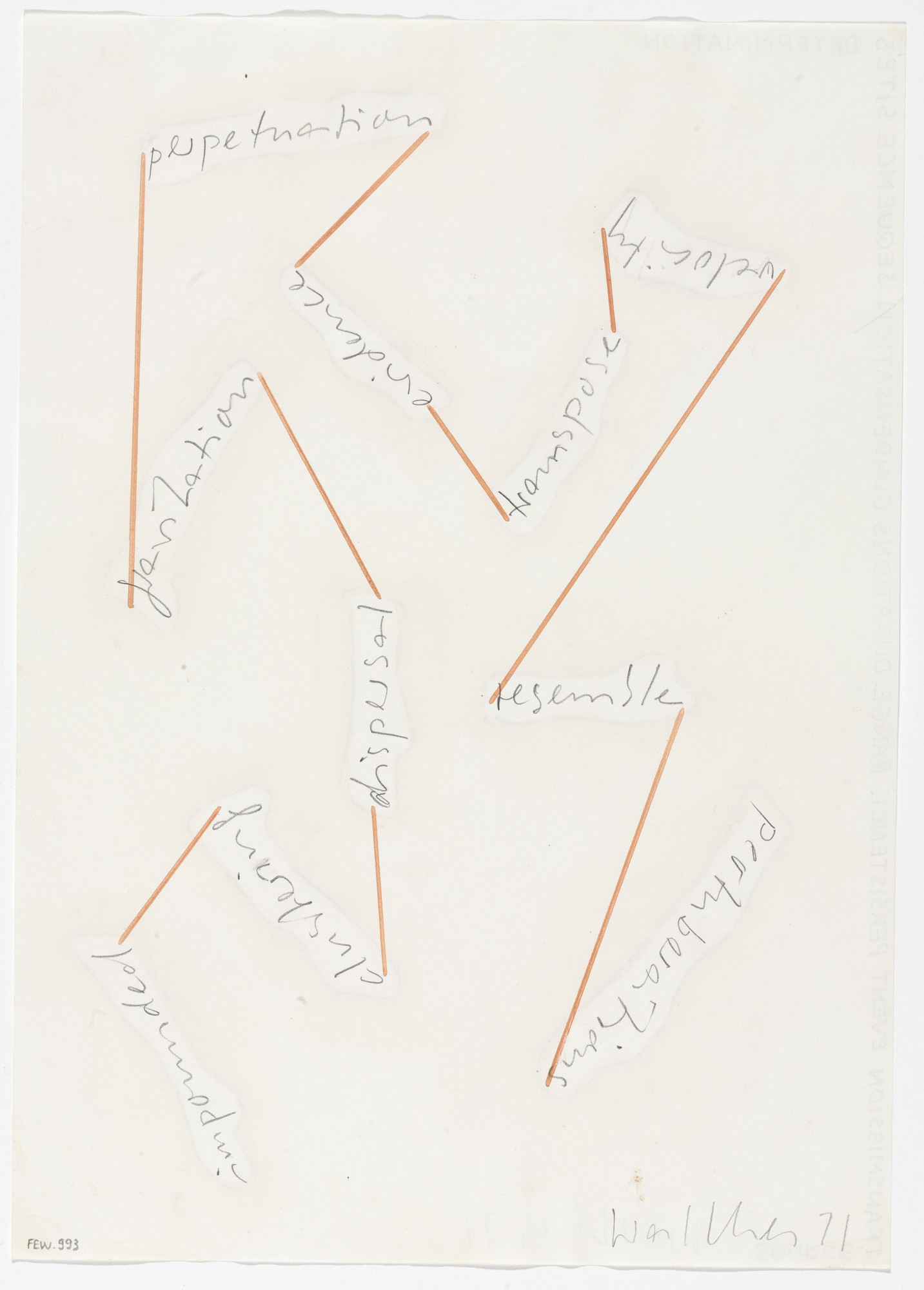 Franz Erhard Walther. Work Drawing: 10 x Place Distance Place