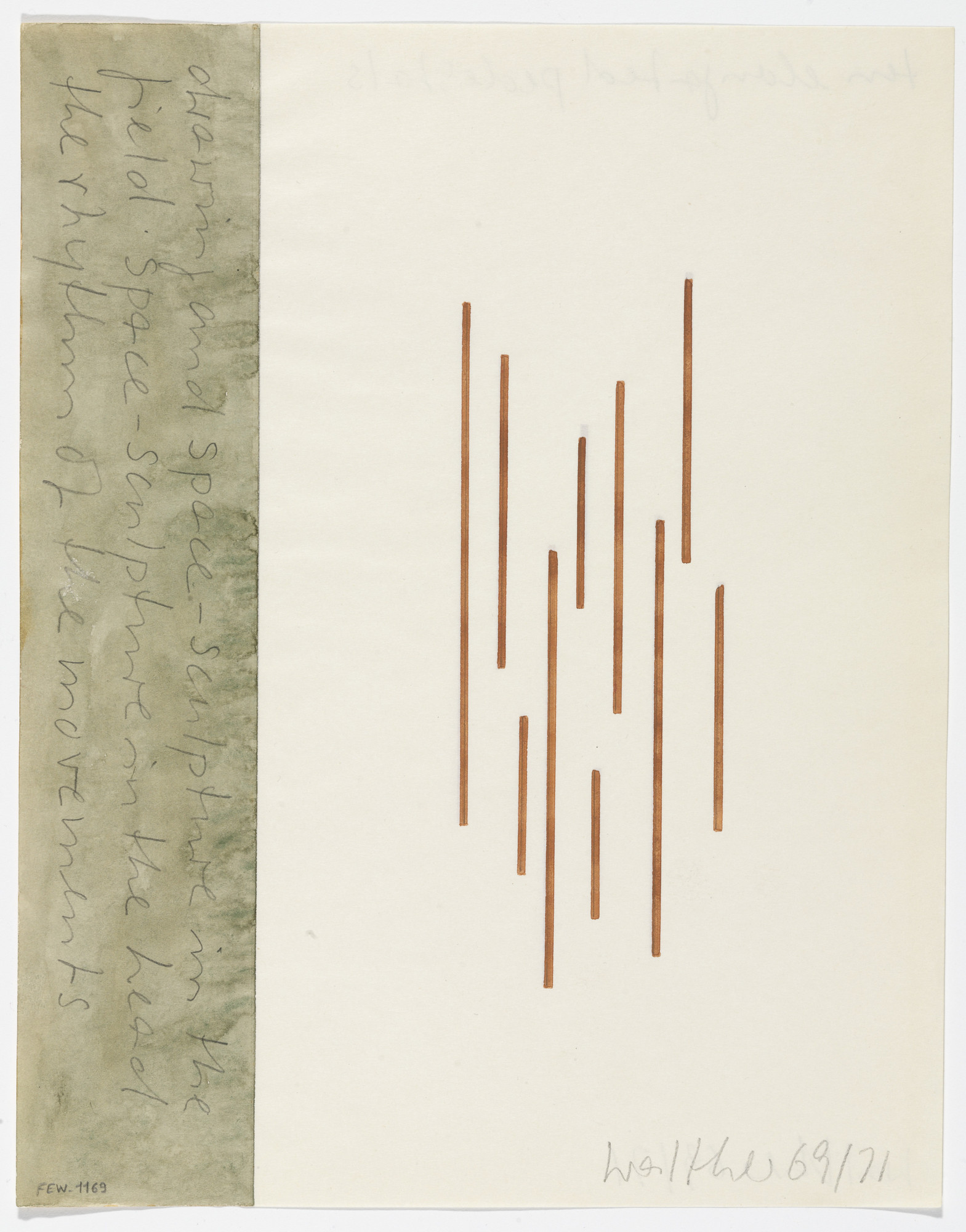 Franz Erhard Walther. Work Drawing: 10 x Place Distance Place