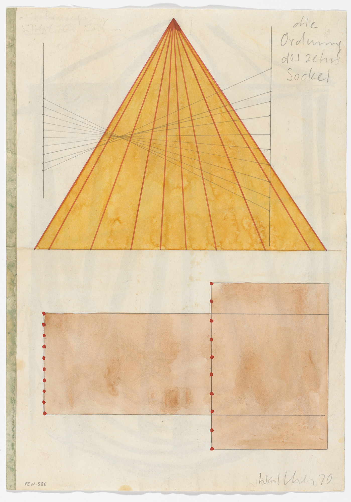 Franz Erhard Walther. Work Drawing: 10 x Place Distance Place
