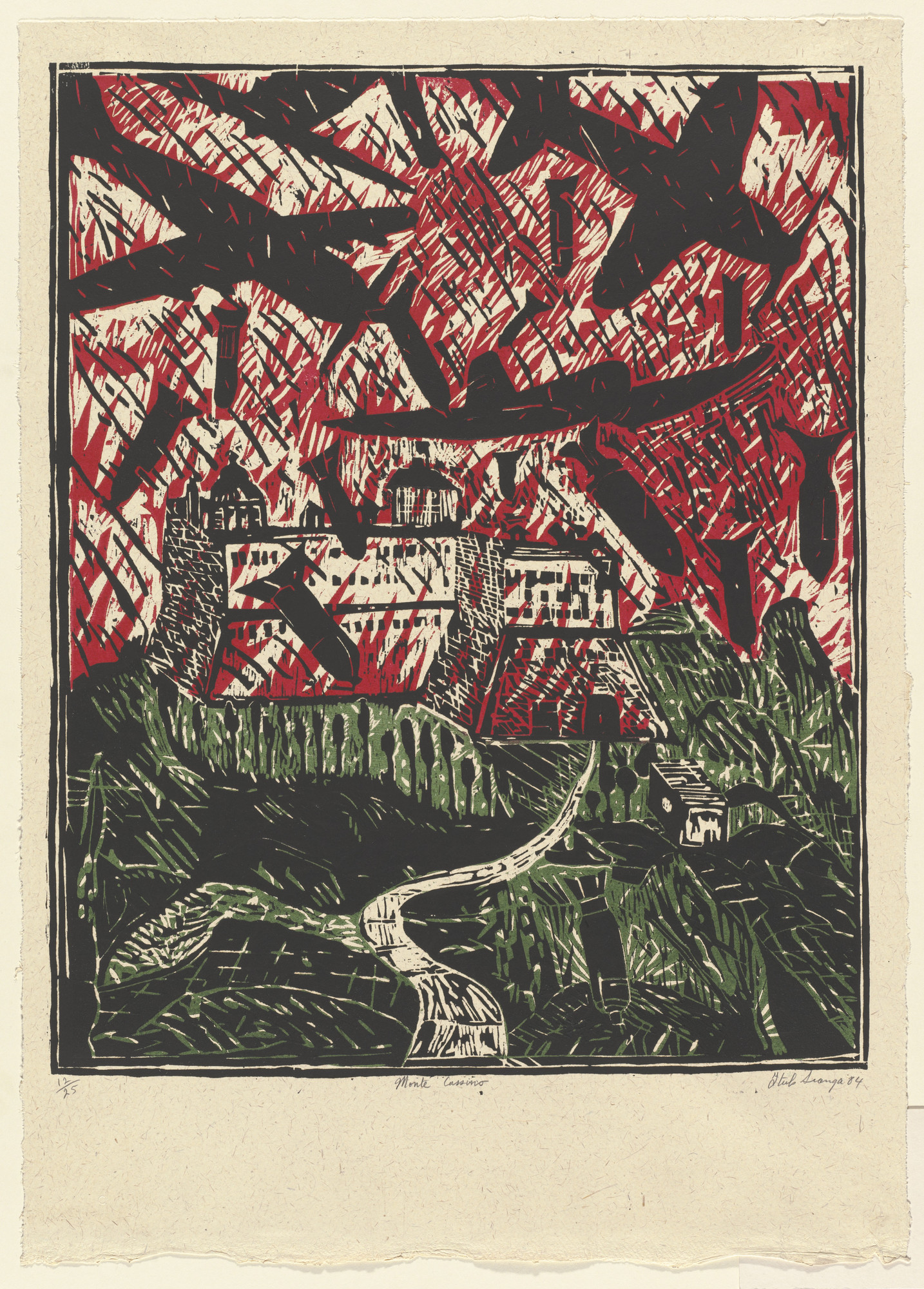 Italo Scanga. The Bombing of Monte Cassino