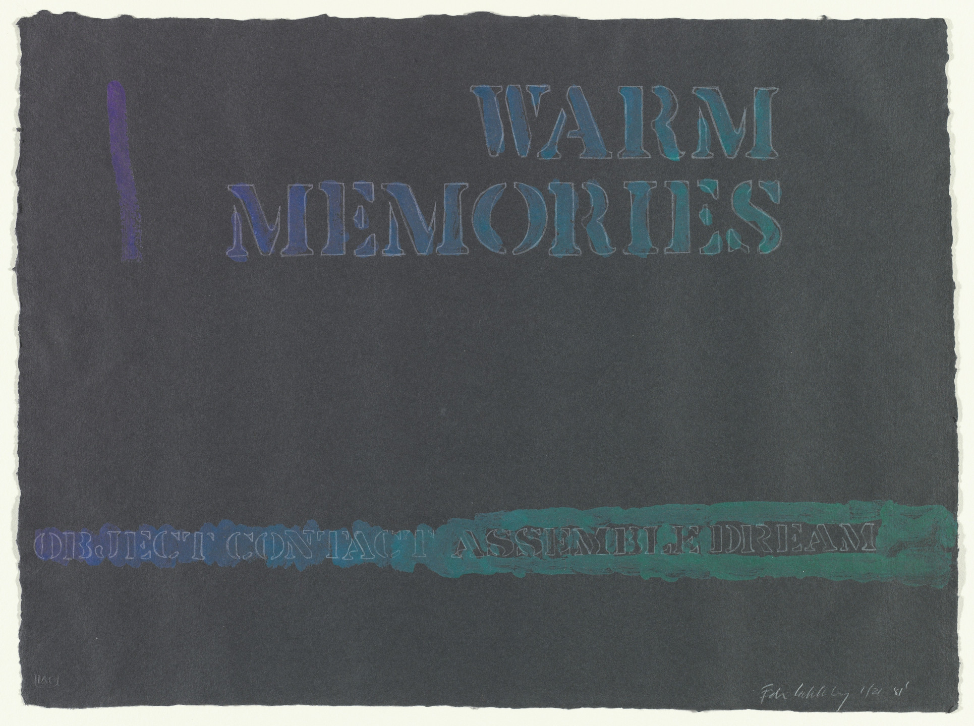 Edwin Schlossberg. Warm Memories. 1981