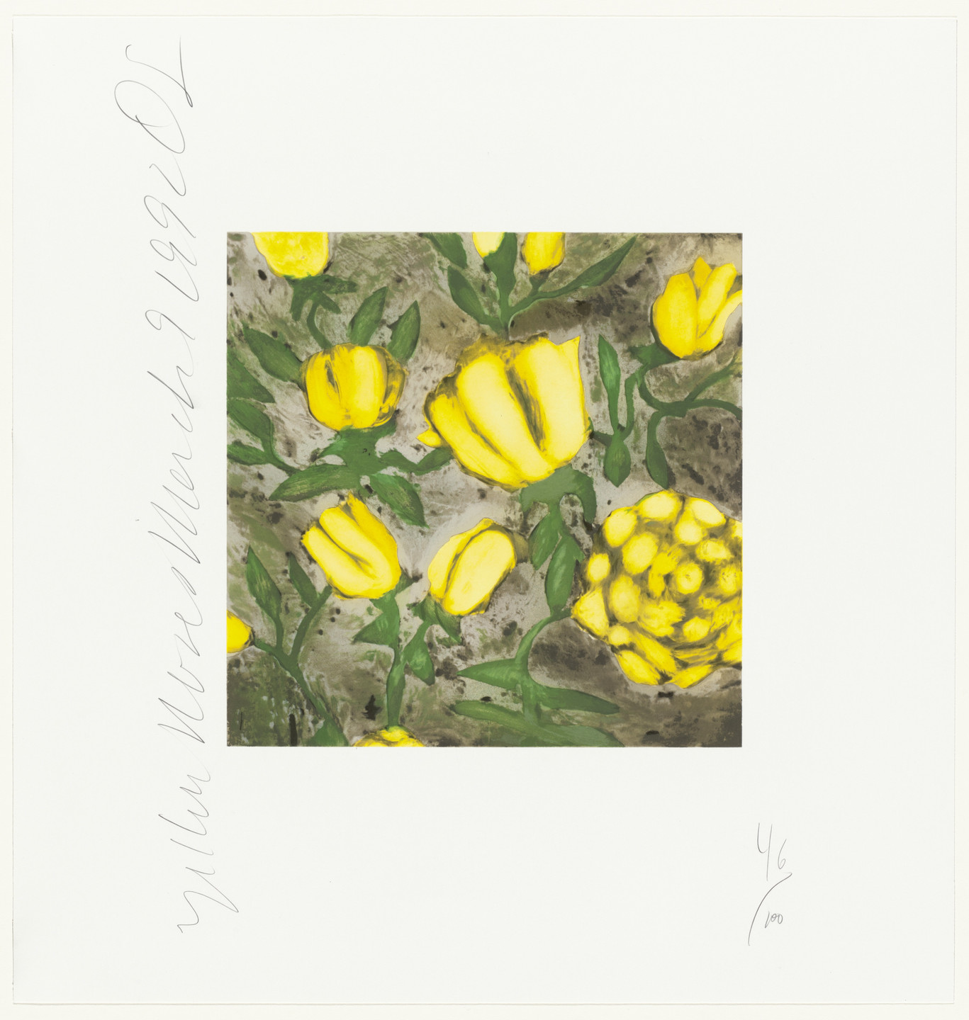 Donald Sultan. Yellow Roses, March 9, 1992. March 9, 1992.