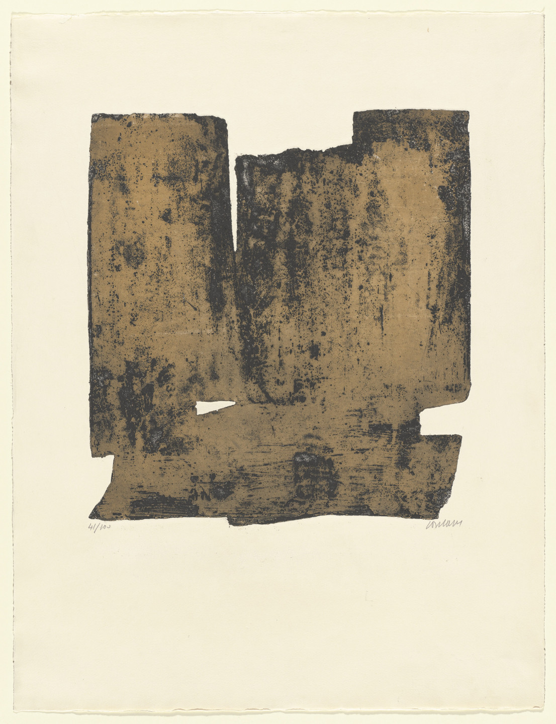 Pierre Soulages. Composition V. 1957