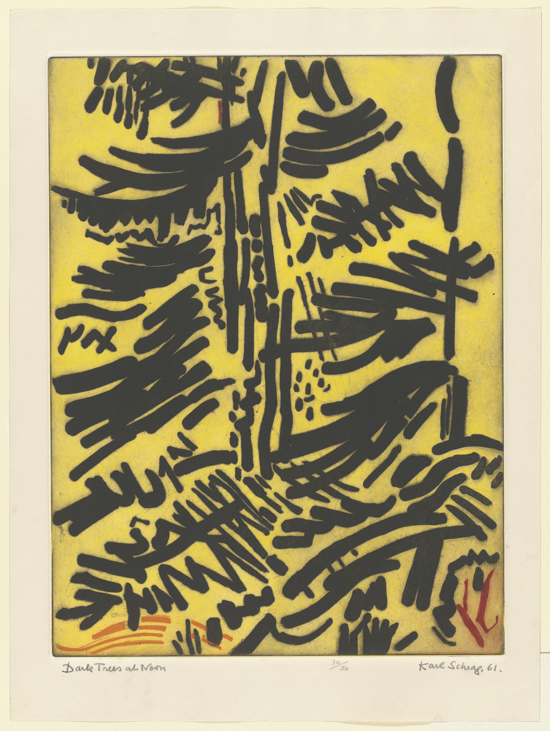 Karl Schrag. Dark Trees at Noon. 1961