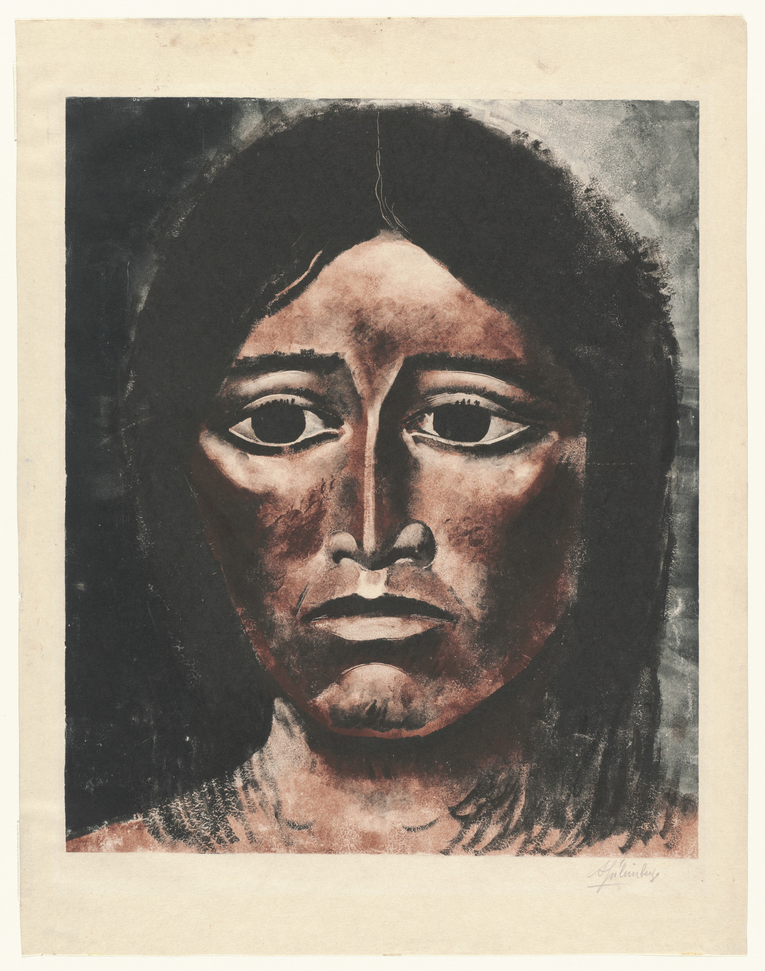 Lino Eneas Spilimbergo. Head of an Indian (Cabeza de un indio)
