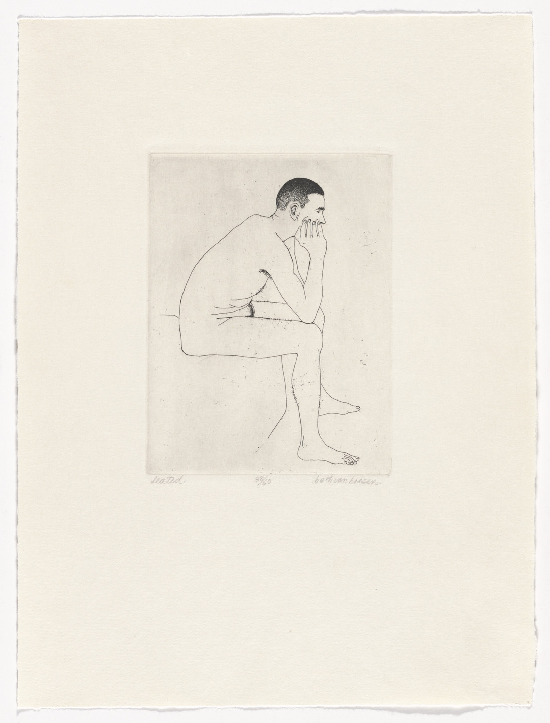 Beth Van Hoesen. Seated from Selections from The Nude Man. 1965