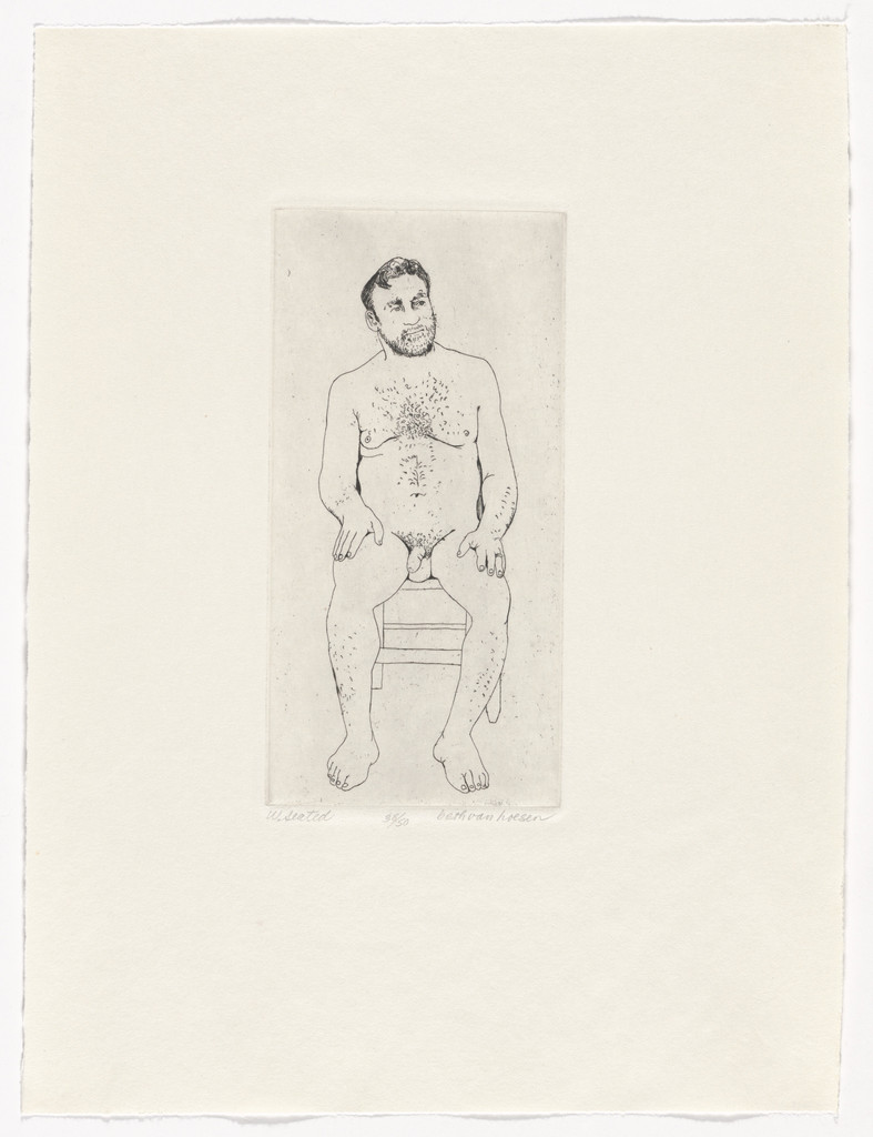 W. Seated from Selections from The Nude Man