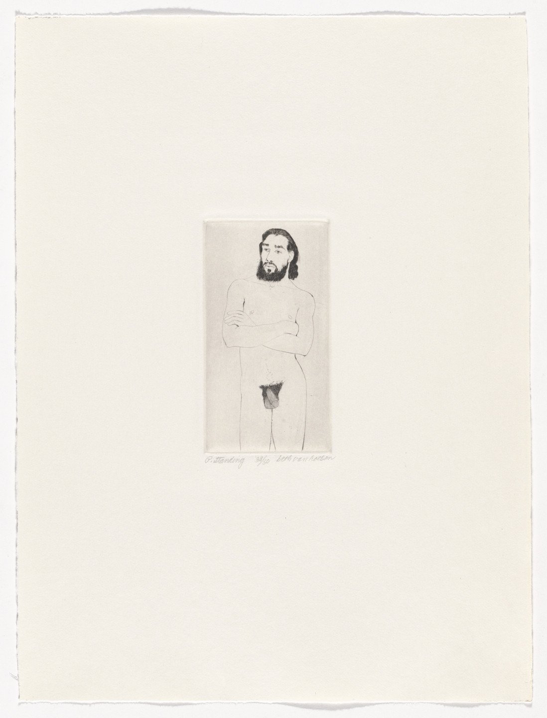 Beth Van Hoesen. P. Standing from Selections from The Nude Man. 1965
