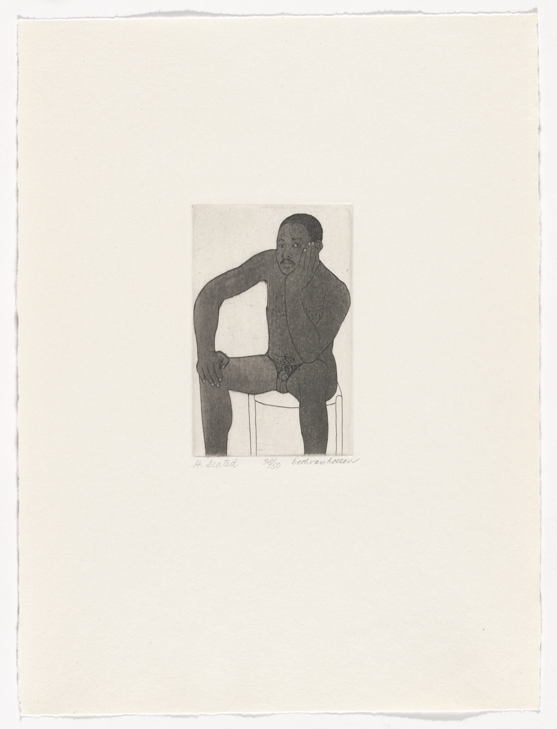 Beth Van Hoesen. H. Seated from Selections from The Nude Man. 1965