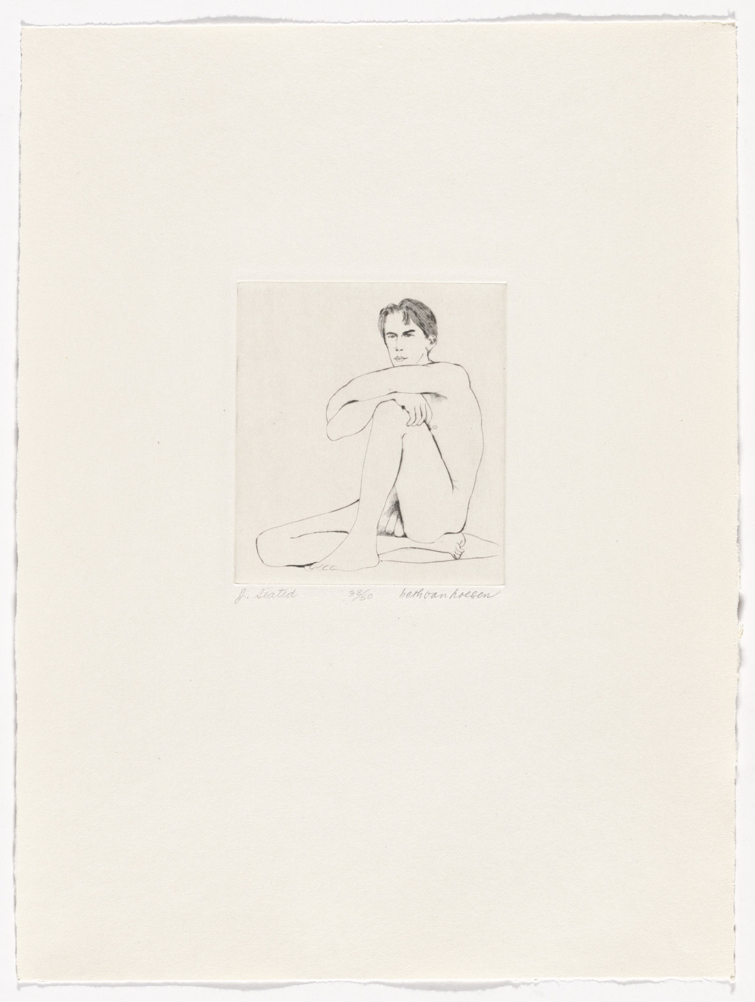 Beth Van Hoesen. J. Seated from Selections from The Nude Man. 1965