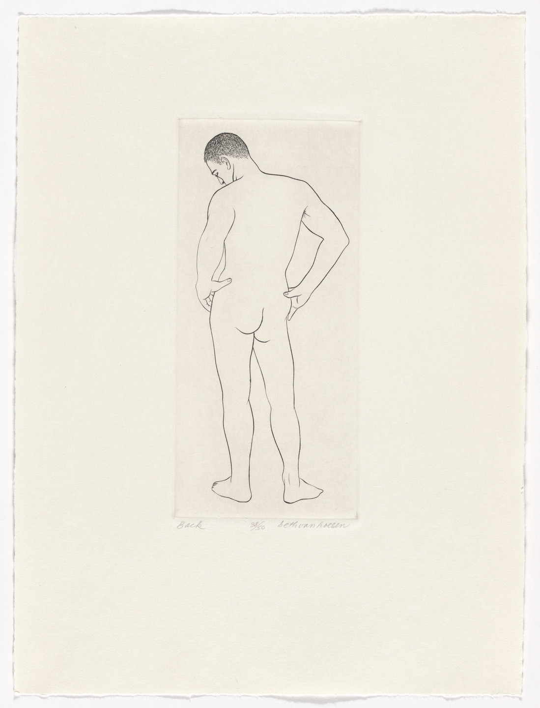 Beth Van Hoesen. Back from Selections from The Nude Man. 1965