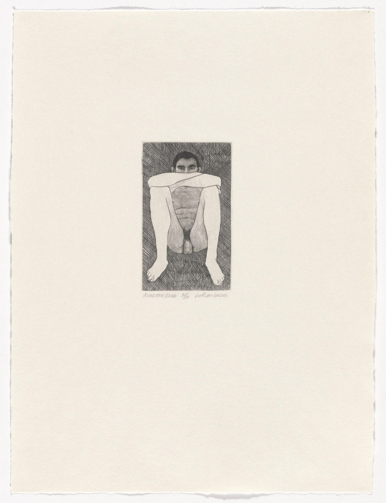 Beth Van Hoesen. Arms Over Knees from Selections from The Nude Man