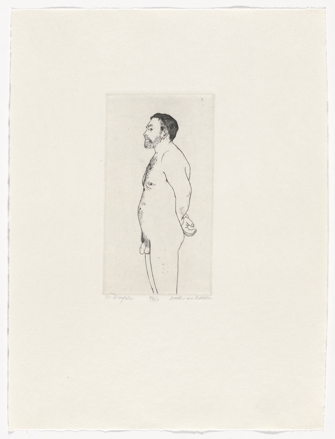 Beth Van Hoesen. W. Profile from Selections from The Nude Ma. 1965