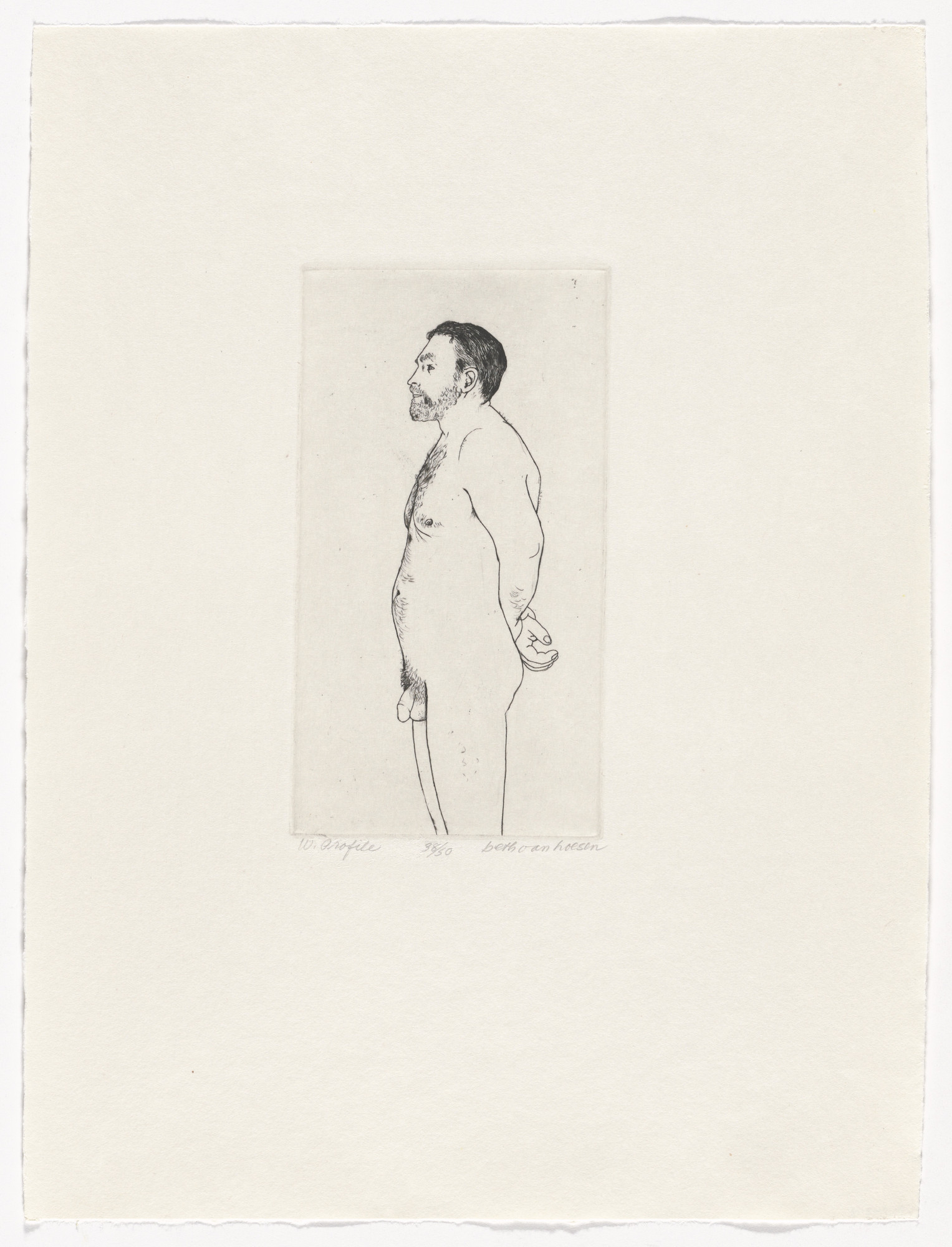 Beth Van Hoesen. W. Profile from Selections from The Nude Ma