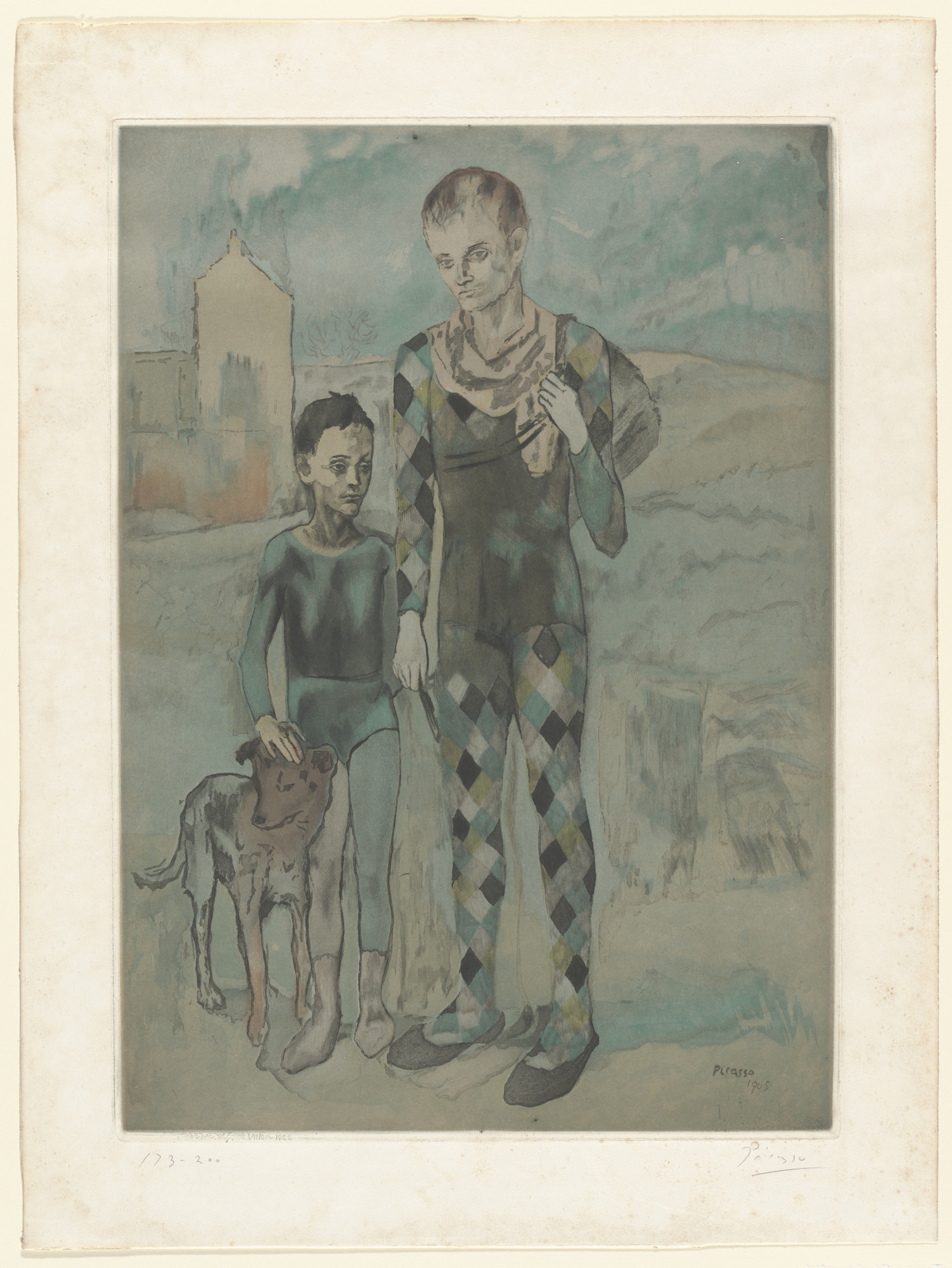 Jacques Villon, Pablo Picasso. Acrobats ( Les Saltimbanques ), after Picasso