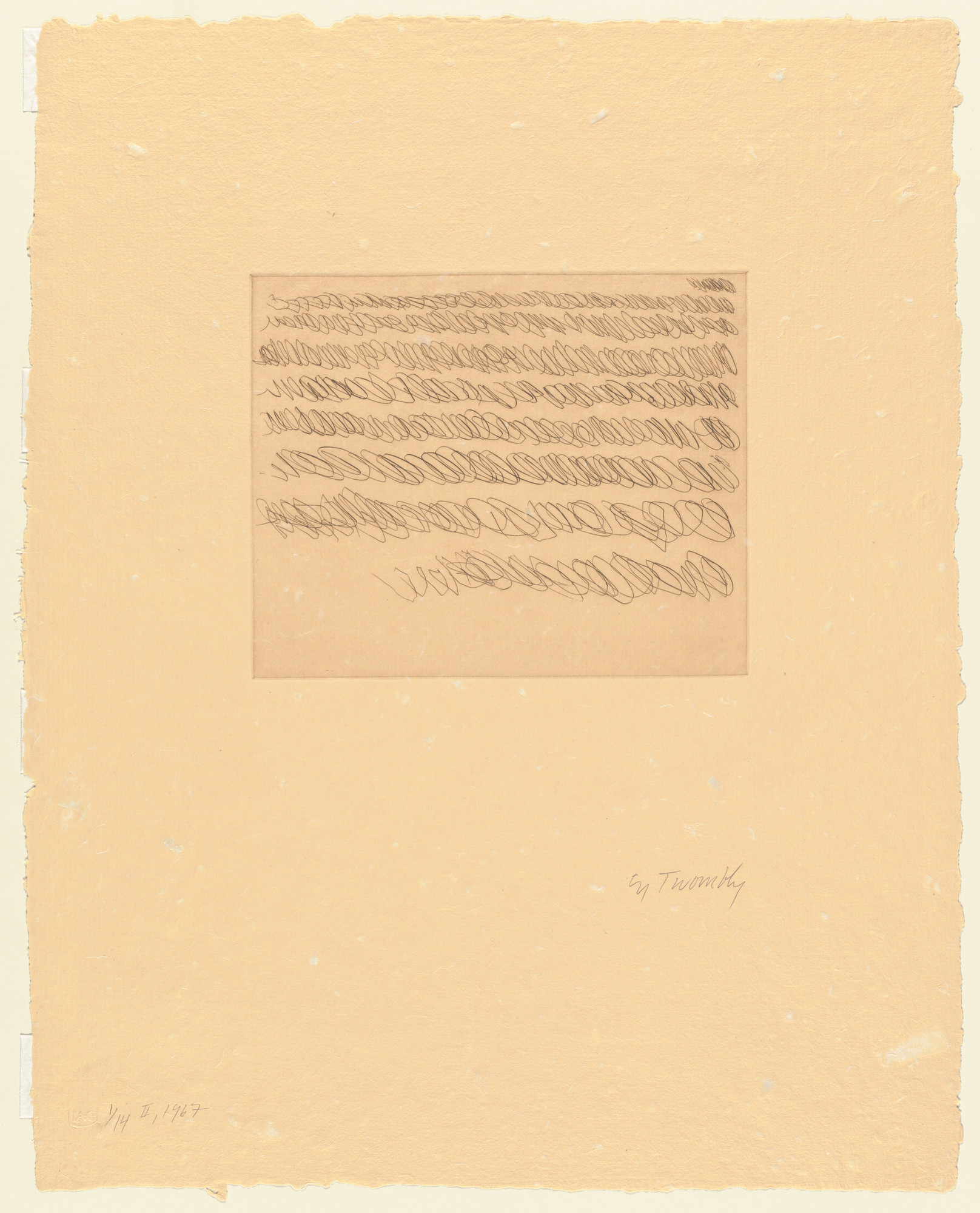 Cy Twombly. Note II from an untitled series