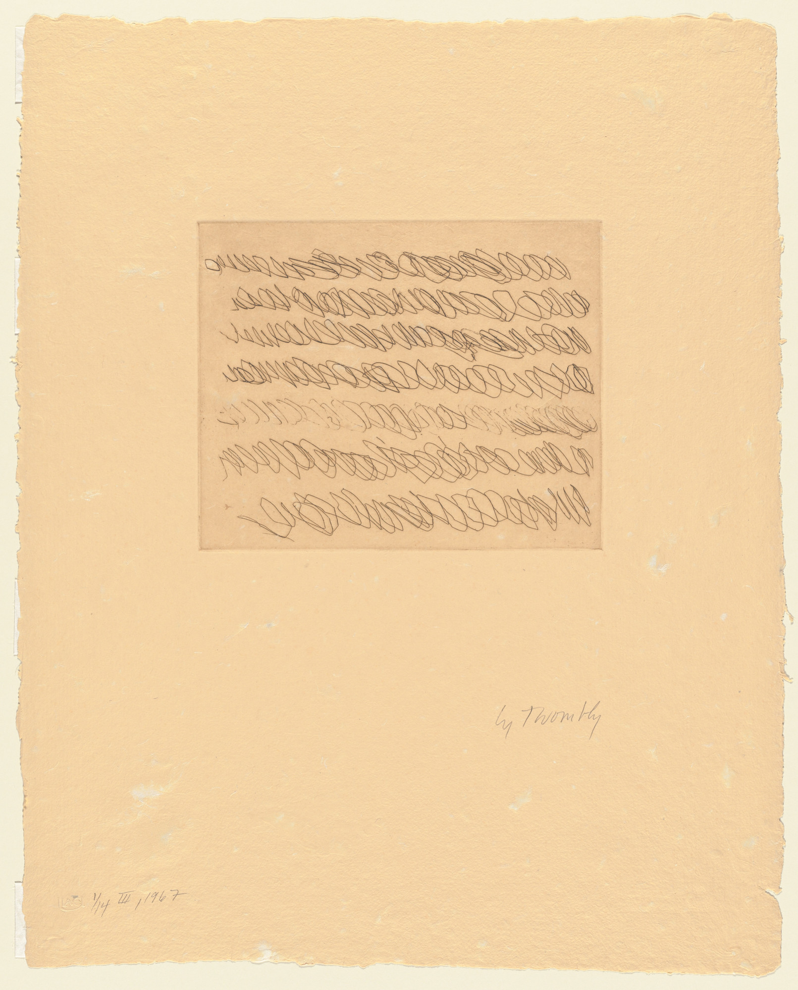 Cy Twombly. Note III from an untitled series