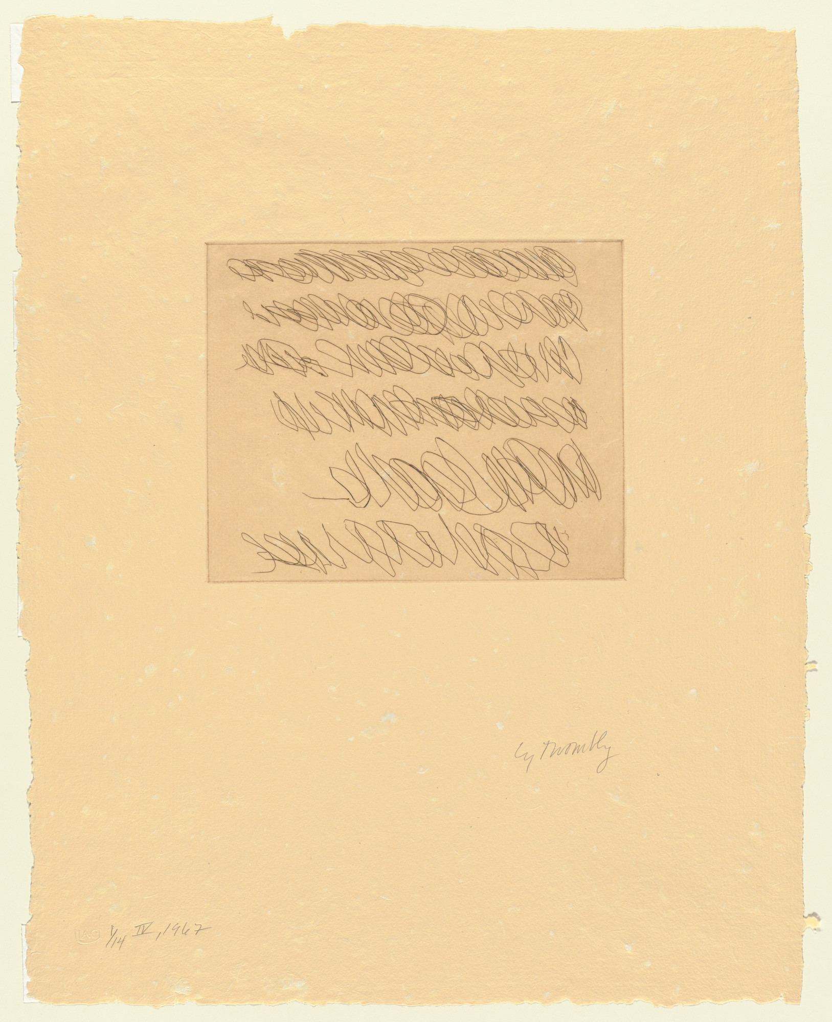 Cy Twombly. Note IV from an untitled series