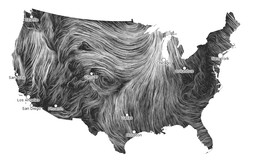 Fernanda Bertini Viégas, Martin Wattenberg. Wind Map. 2012