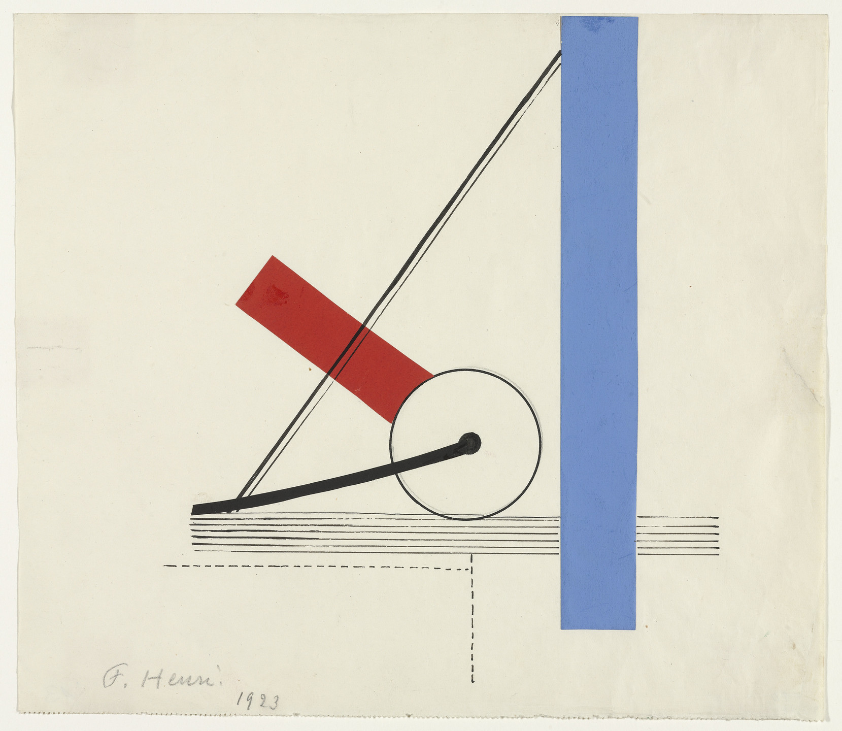 Florence Henri. Construction bleu-rouge-noir. 1923