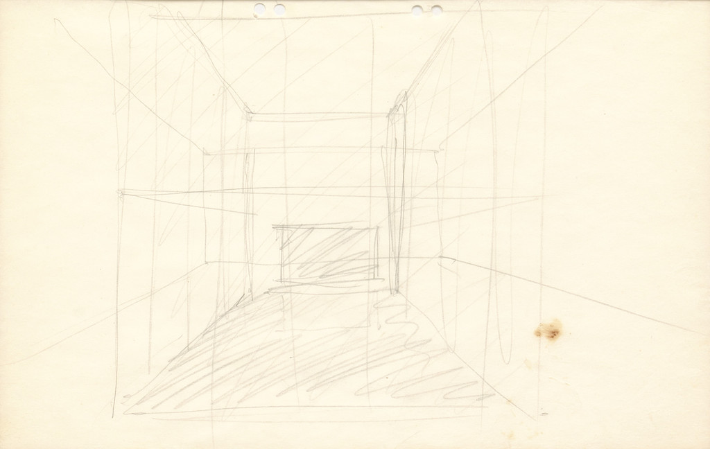 Neue Wache War Memorial Project, Berlin-Mitte, Germany, Sketch interior perspective view