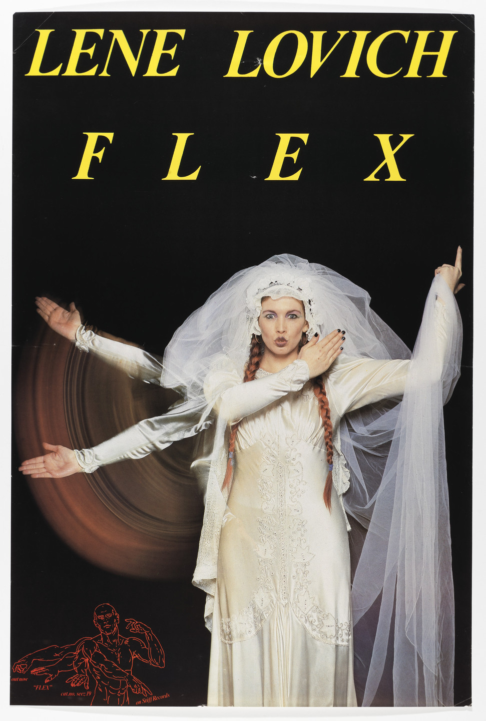 Unidentified Designer. Lene Lovich, Flex (Poster for album distributed by Stiff Records, London). 1979