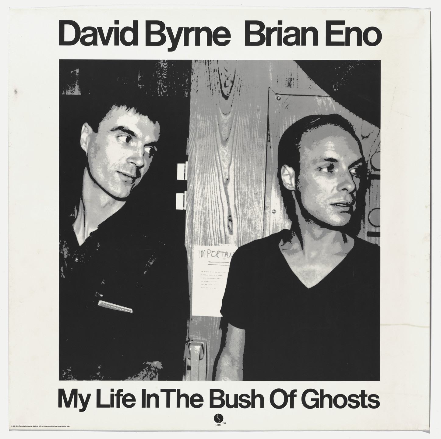Unidentified Designer. Brian Eno and David Byrne, Bush of