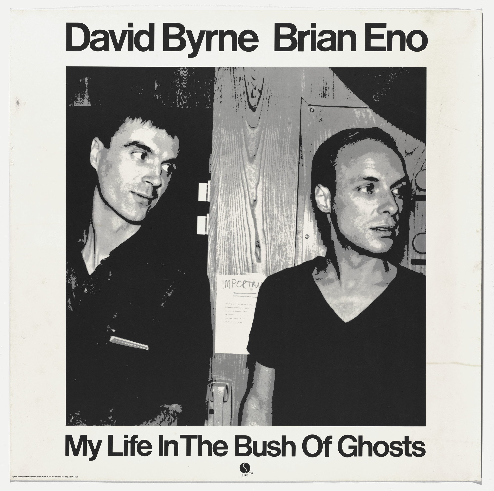 Unidentified Designer. Brian Eno and David Byrne, Bush of