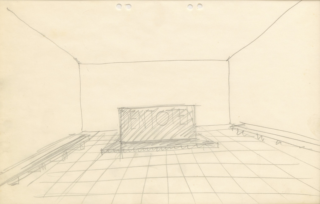 Neue Wache War Memorial Project, Berlin-Mitte, Germany, Interior perspective. Sketch.