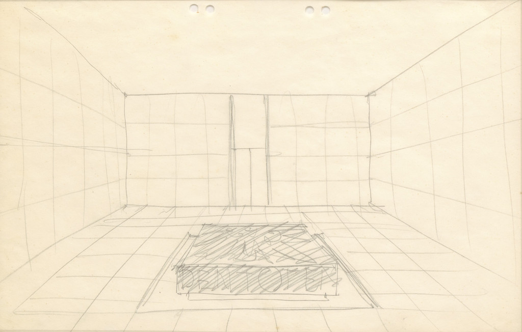Neue Wache War Memorial Project, Berlin-Mitte, Germany, Interior perspective. Sketch.