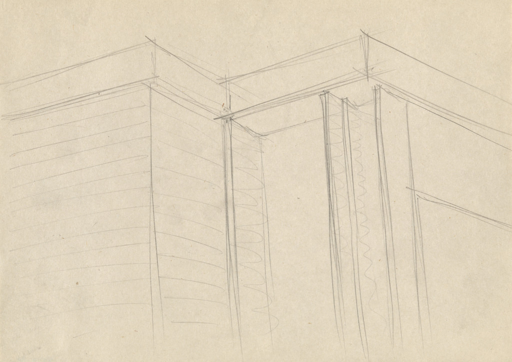 IIT Metallurgical and Chemical Engineering Building (Perlstein Hall), Chicago, Illinois, Corner.  Exterior perspective