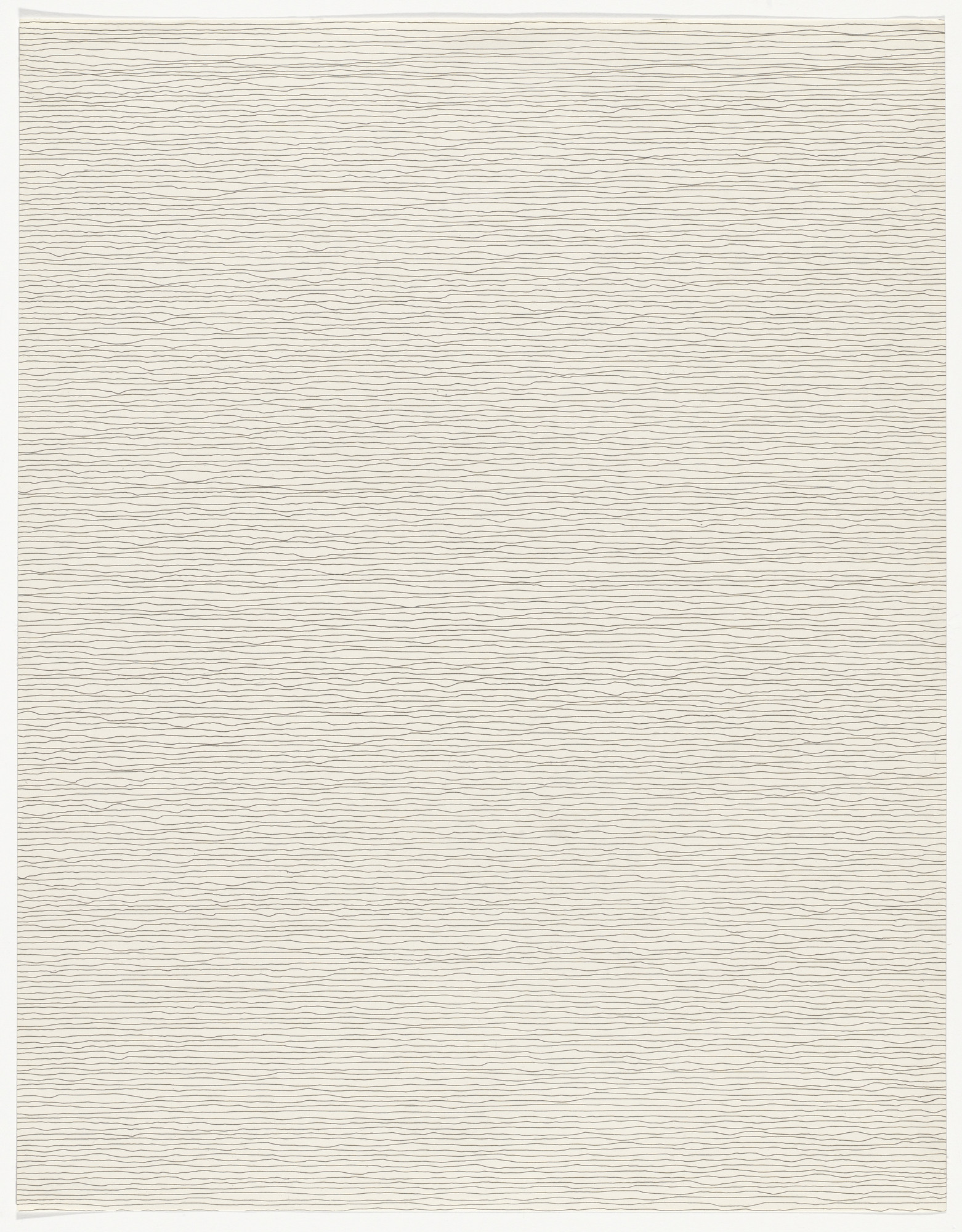 Sol LeWitt. Untitled from Straight, Not-Straight and Broken Lines in All Horizontal Combinations (Three Kinds of Lines & All Their Combinations)
