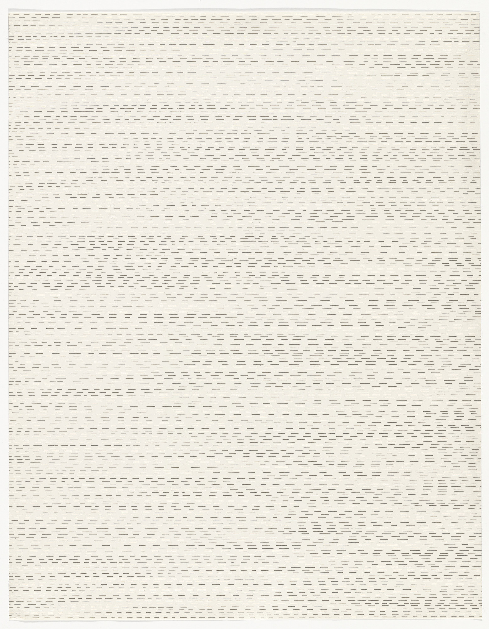 Sol LeWitt. Untitled from Straight, Not-Straight and Broken Lines in All Horizontal Combinations (Three Kinds of Lines & All Their Combinations)
