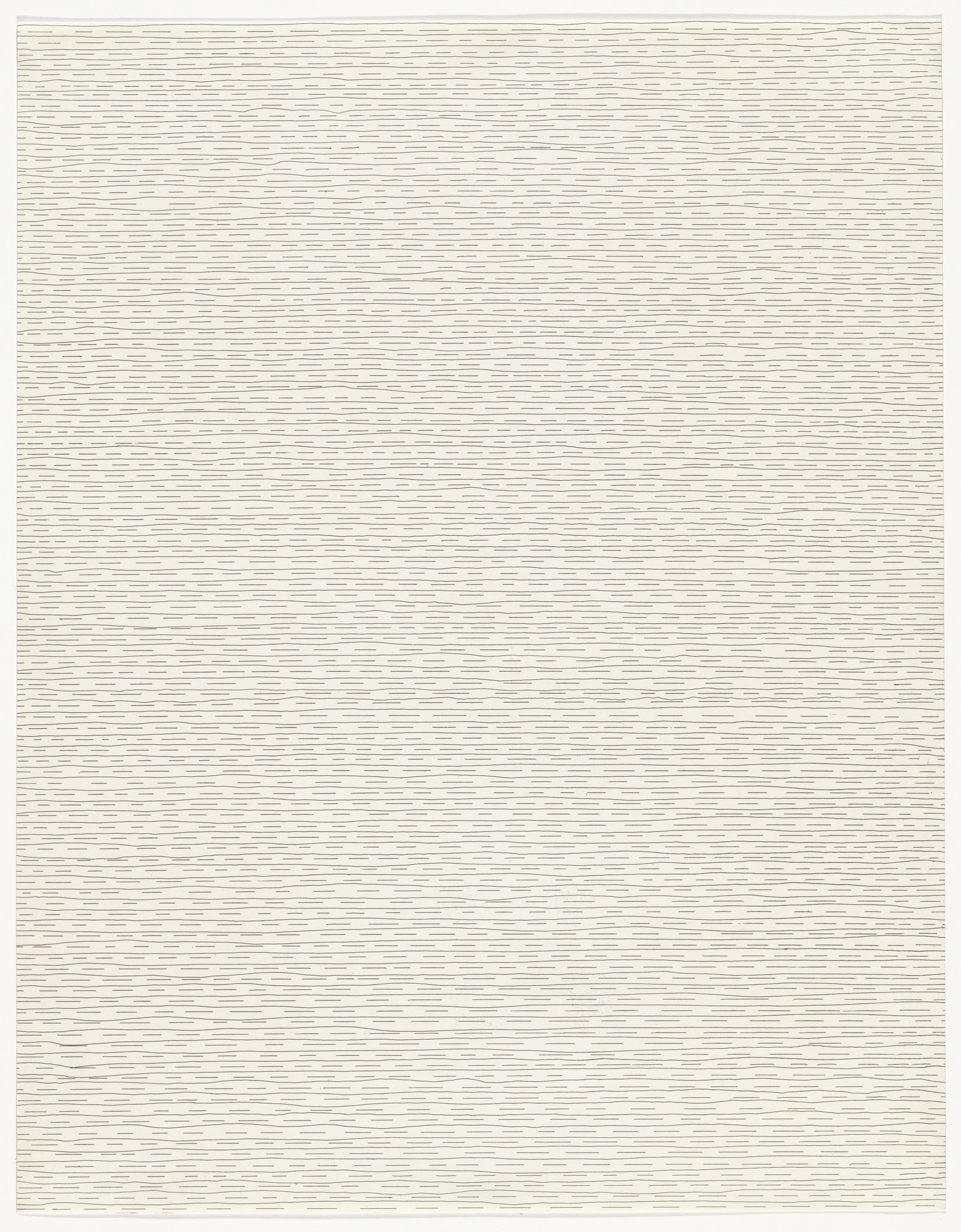 Sol LeWitt. Untitled from Straight, Not-Straight and Broken Lines in All Horizontal Combinations (Three Kinds of Lines & All Their Combinations)
