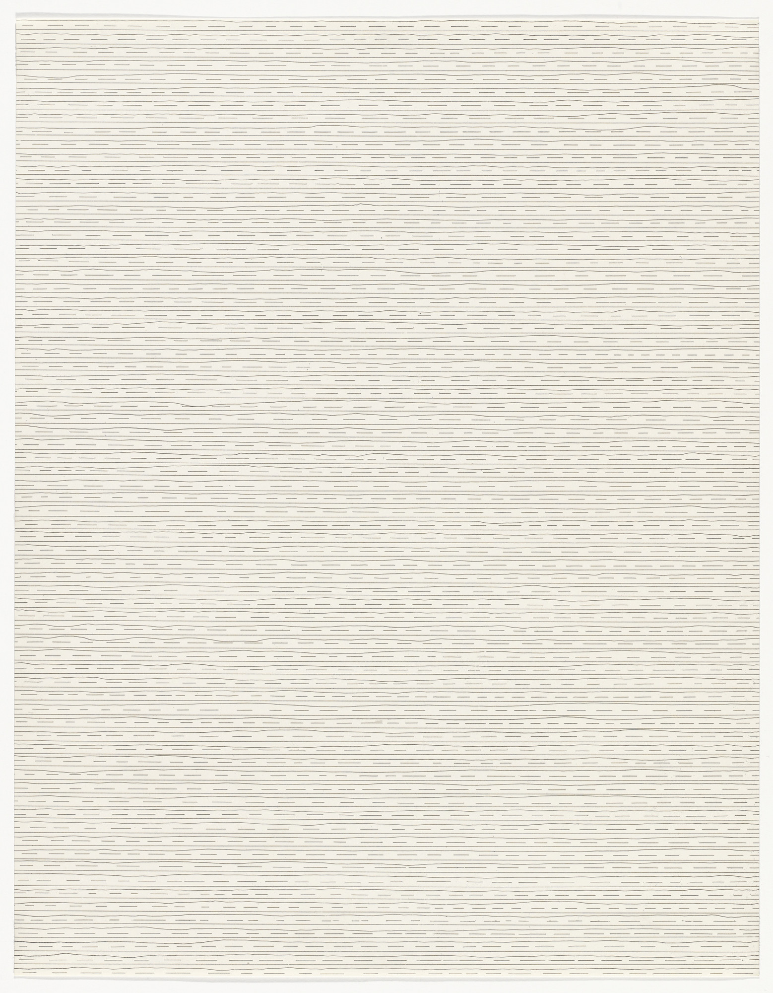 Sol LeWitt. Untitled from Straight, Not-Straight and Broken Lines in All Horizontal Combinations (Three Kinds of Lines & All Their Combinations)
