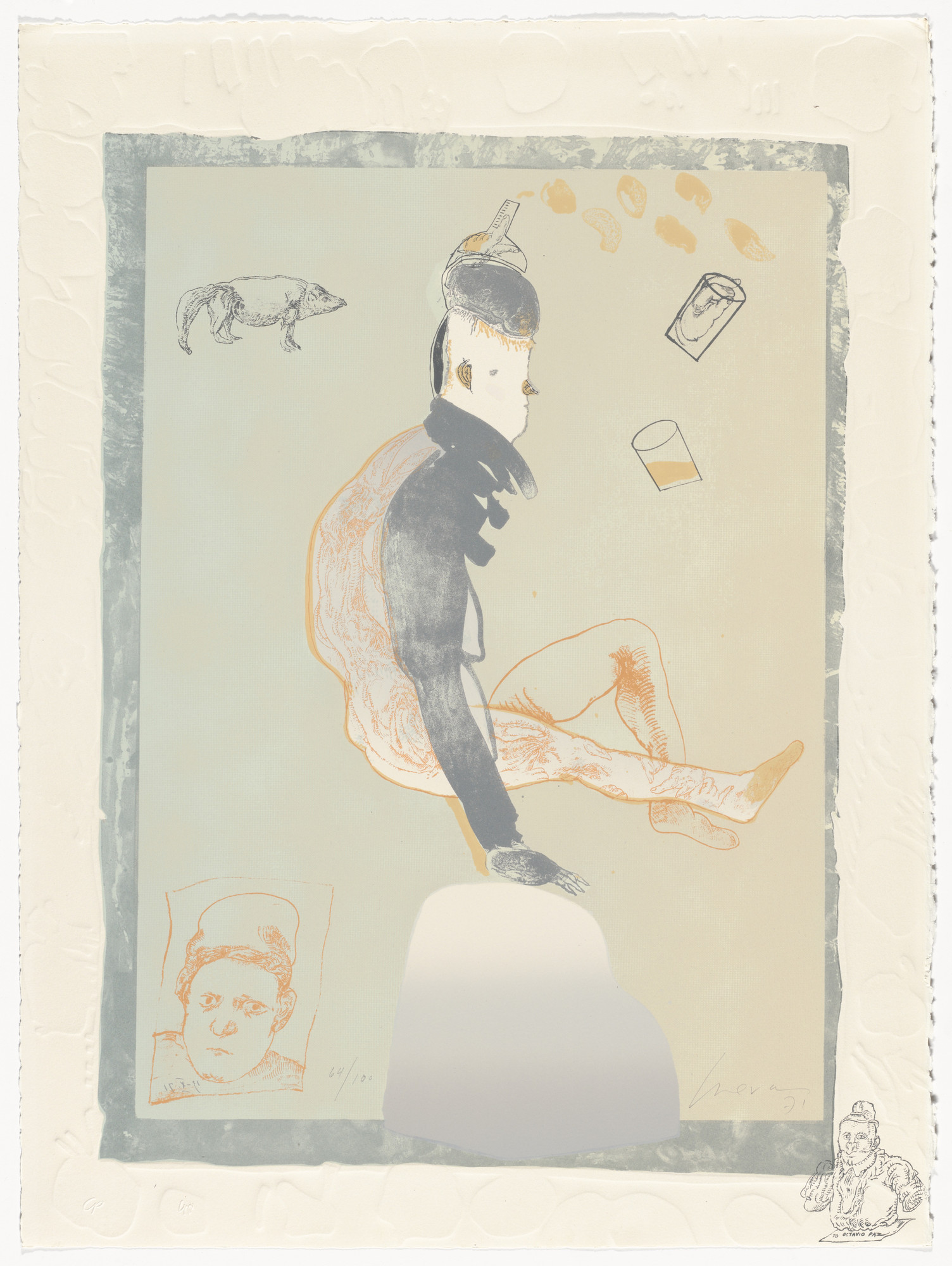 José Luis Cuevas. The Tatooed Acrobat from Cuevas' Comedies