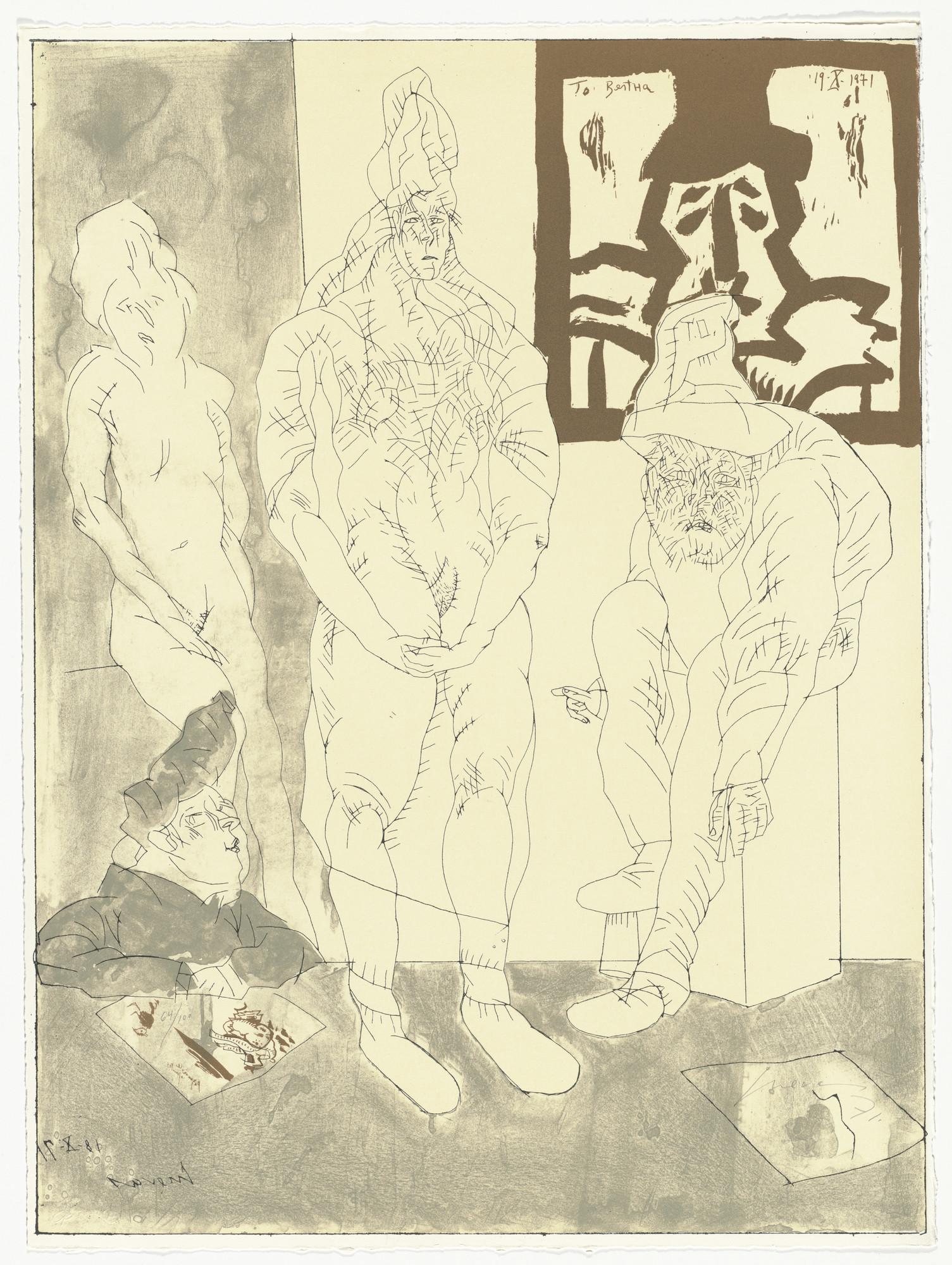 José Luis Cuevas. The Giantess in Matisse's Atelier from Cuevas' Comedies