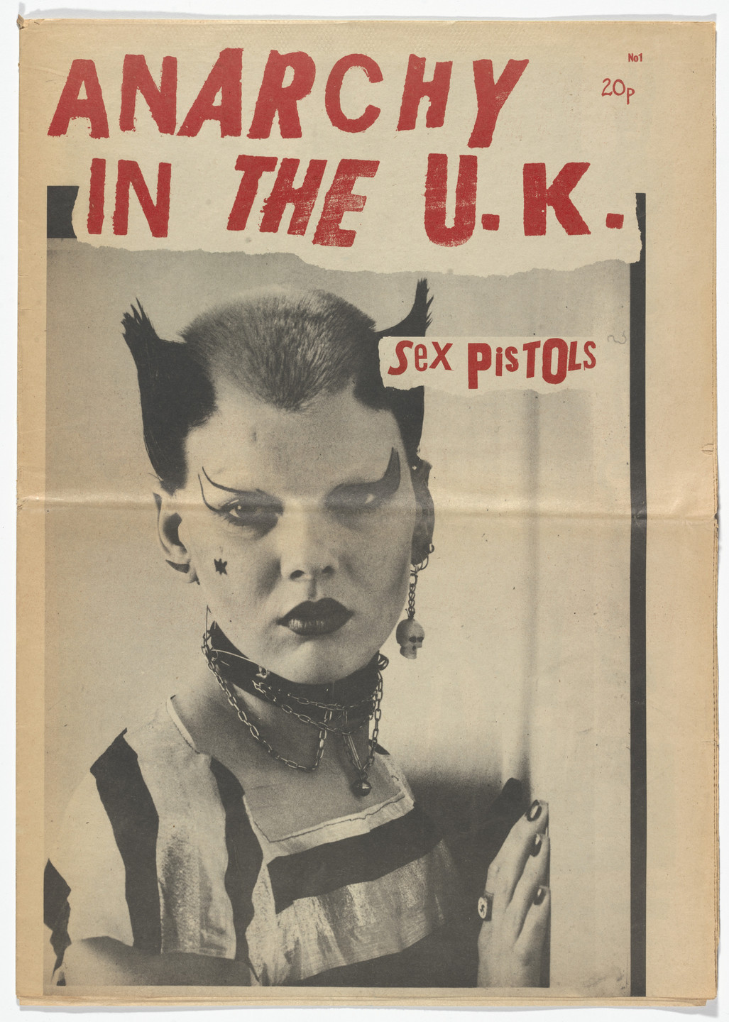 Jamie Reid, Sophie Richmond, Vivienne Westwood, Ray Stevenson. Anarchy in the UK no. 1 (Zine cover featuring Soo Catwoman). 1977