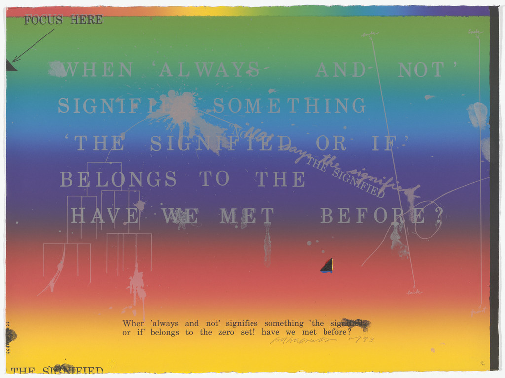 Untitled 4 from "No!" says the signified