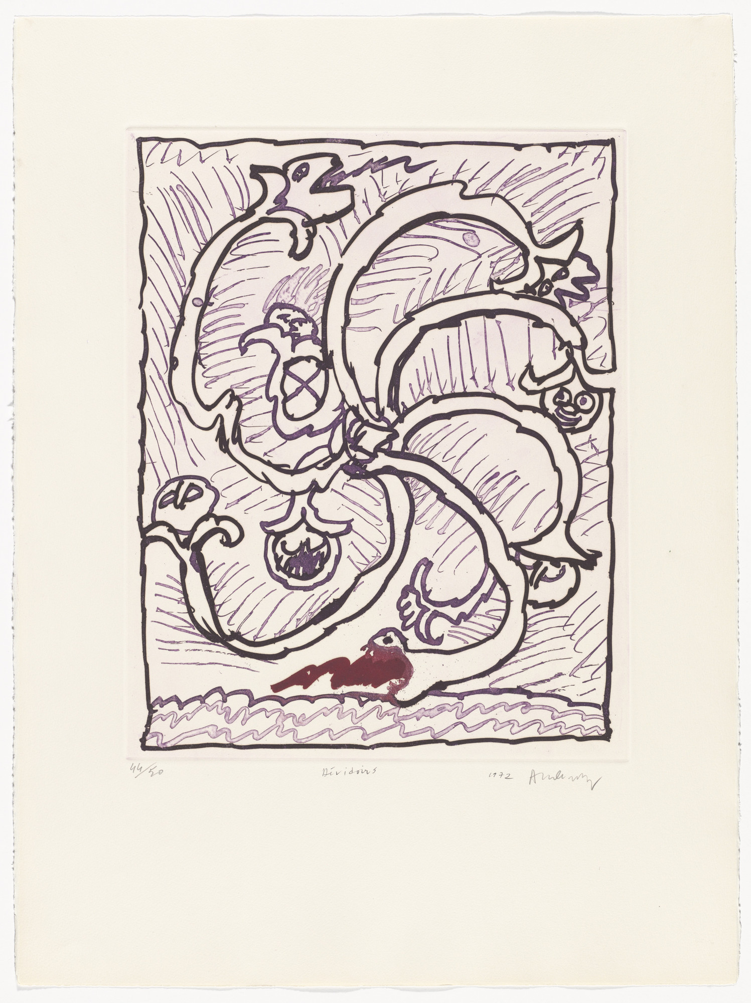 Pierre Alechinsky. Plate II from Reels ( Dévidoirs )