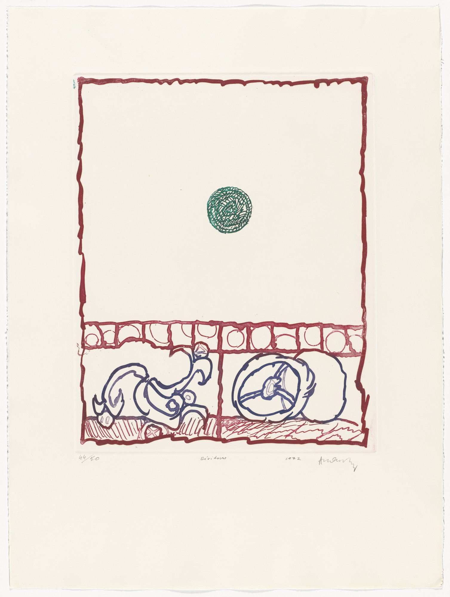 Pierre Alechinsky. Plate III from Reels ( Dévidoirs )