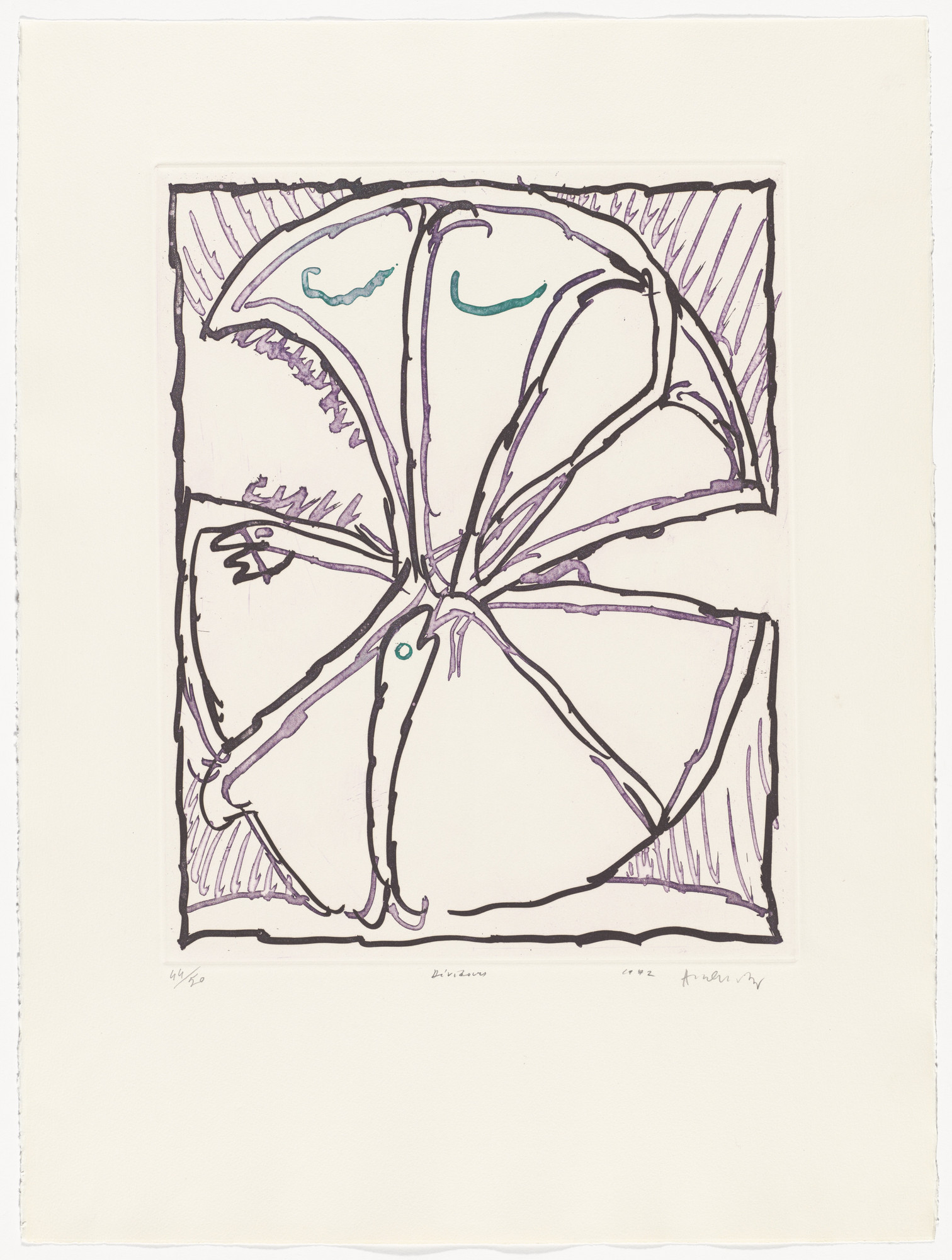 Pierre Alechinsky. Plate IV from Reels ( Dévidoirs )