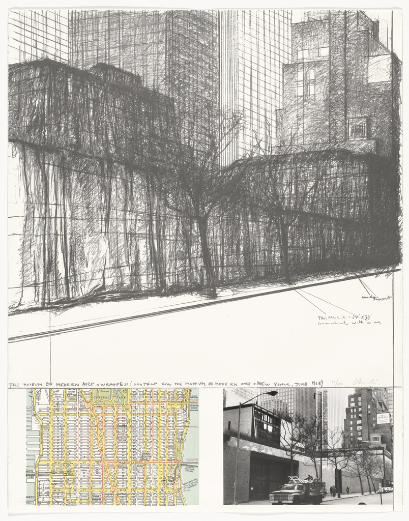 The Museum of Modern Art, Wrapped (Rear), Project for New York from the portfolio (Some) Not Realized Projects