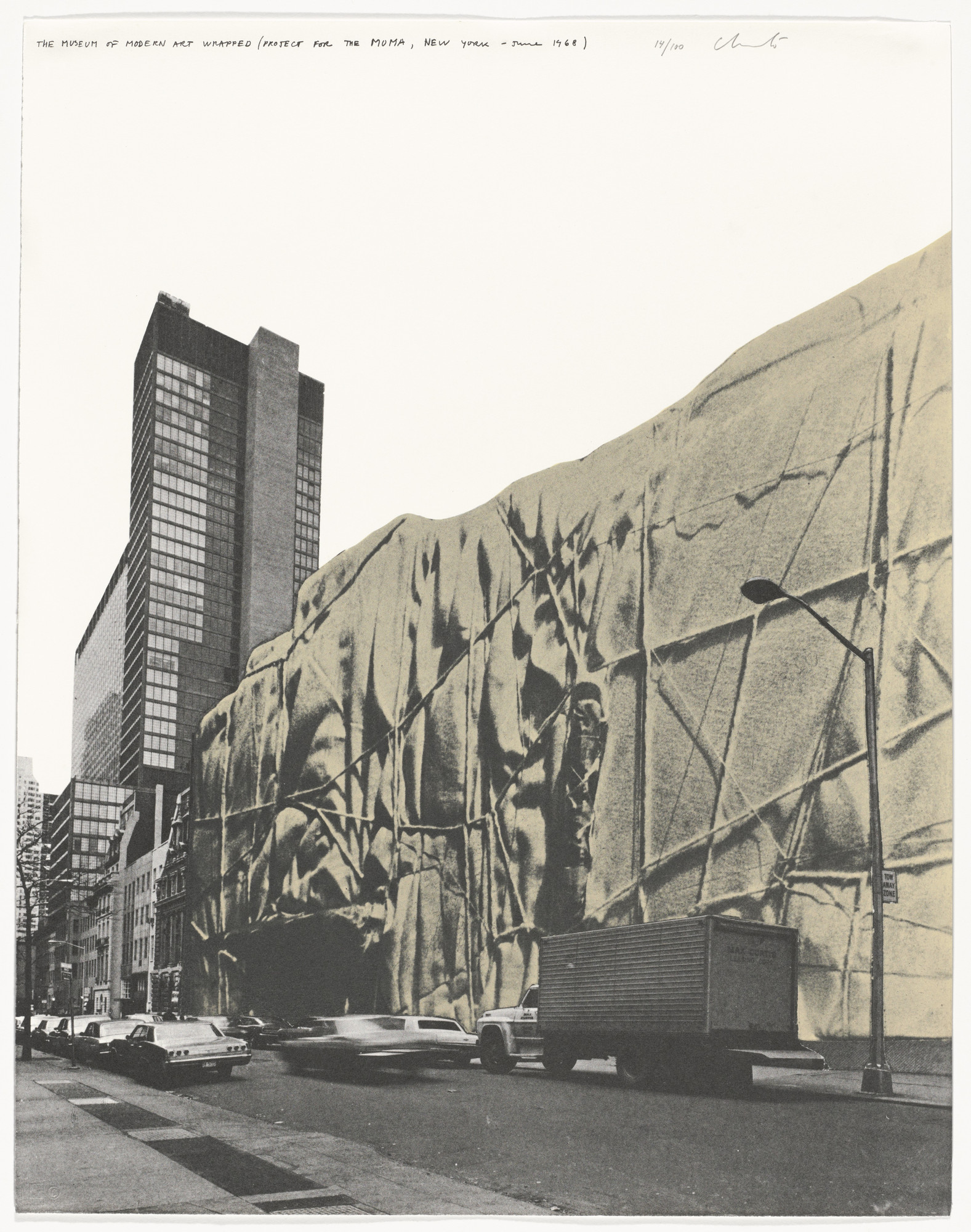 Christo. The Museum of Modern Art, Wrapped (Front), Project for