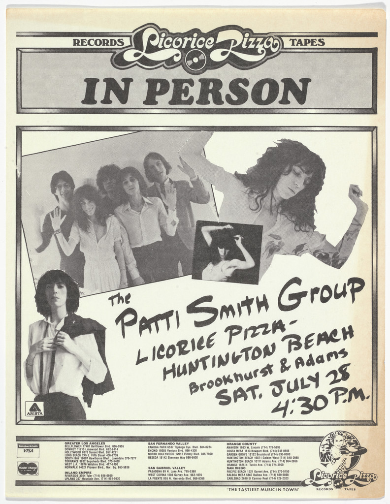 Patti Smith, Live Appearance at Licorice