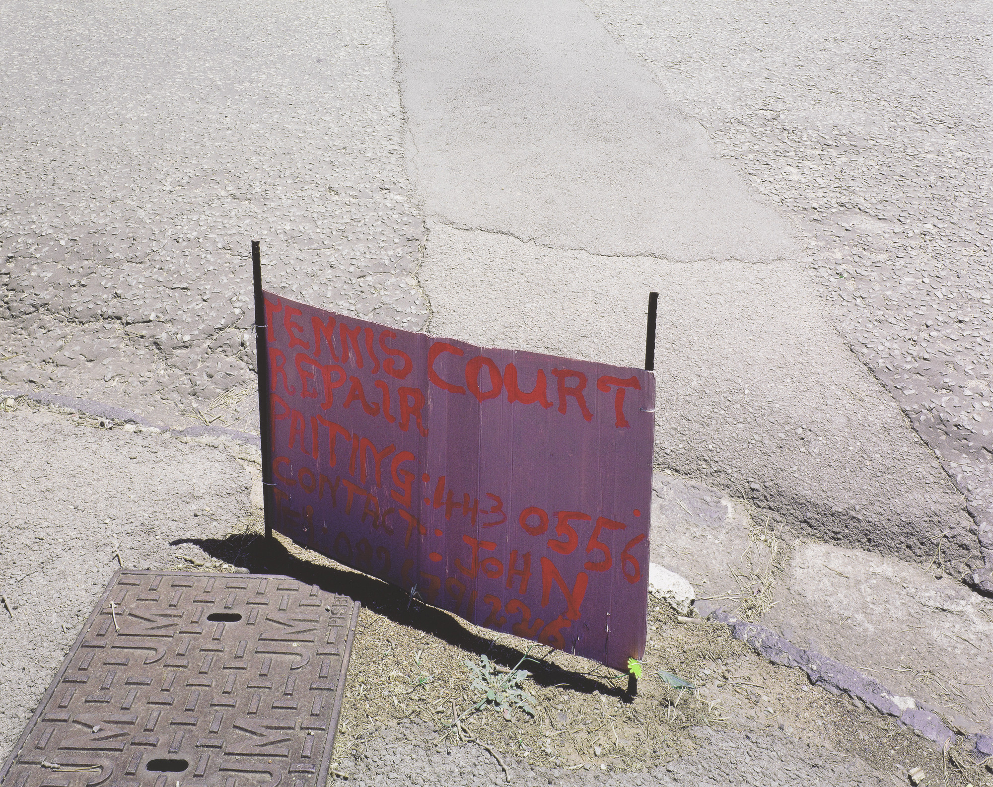 David Goldblatt. Advert, 11th Street and 11th Avenue, Lower Houghton